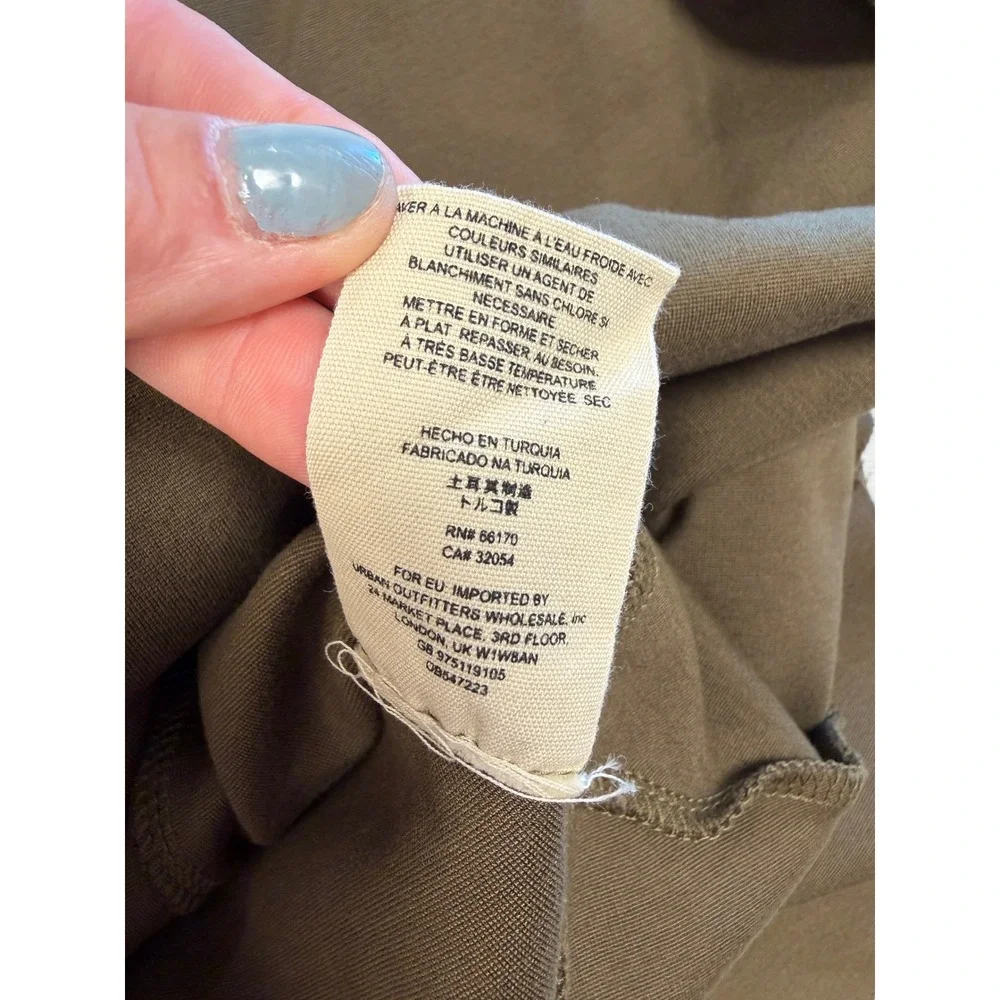 Free People Olive Green Ponte Skater Mini Skirt Size Medium